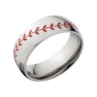 Titanium Baseball Ring - Men's Rings