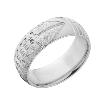 Silver Football Ring - Men's Wedding Bands