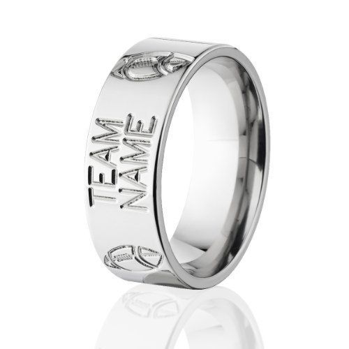 Titanium Football Ring - Men's Wedding Band