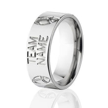 Titanium Football Ring - Men's Wedding Band