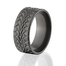 Black Tire Tread Ring - Men's Wedding Band