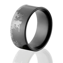 10mm Black Zirconium Duck Hunt Ring - Men's Wedding Bands