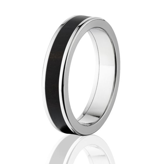 Thin Wood Rings, African Black Wood Wedding Band