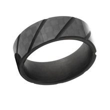 8mm wide Carbon Fiber Comfort Fit, Custom Ring:8F-ACFDiagonal Lines