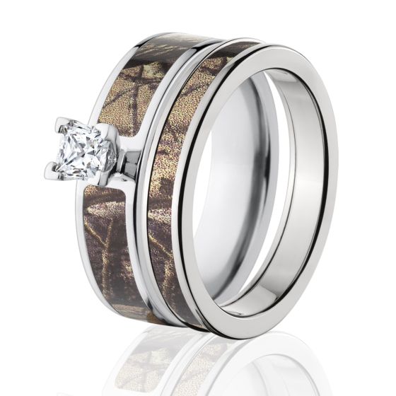 RealTree AP Camo Bridal Set, Womens Camo Wedding Rings