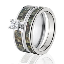 RealTree Timber Camo Bridal Set, Womens Camo Wedding Rings