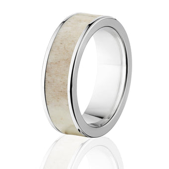 7mm Antler Ring - Titanium Men's Wedding Bands