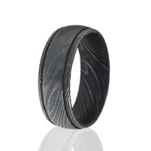 Wedding Band Damascus Steel Wedding Rings Acid Etched USA Made Rings