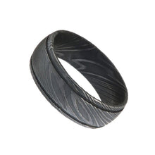 Wedding Band Damascus Steel Wedding Rings Acid Etched USA Made Rings