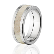 8mm Titanium Men's Antler Inlay Wedding Band - Men's Titanium Rings