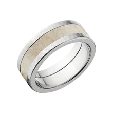 8mm Titanium Men's Antler Inlay Wedding Band - Men's Titanium Rings