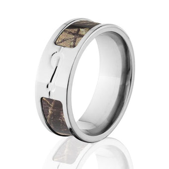 Titanium Camo Rings, RealTree AP Camo Ring with Carved Fishhook