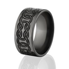 Men's Celtic Ring: Black Zirconium Men's Bands