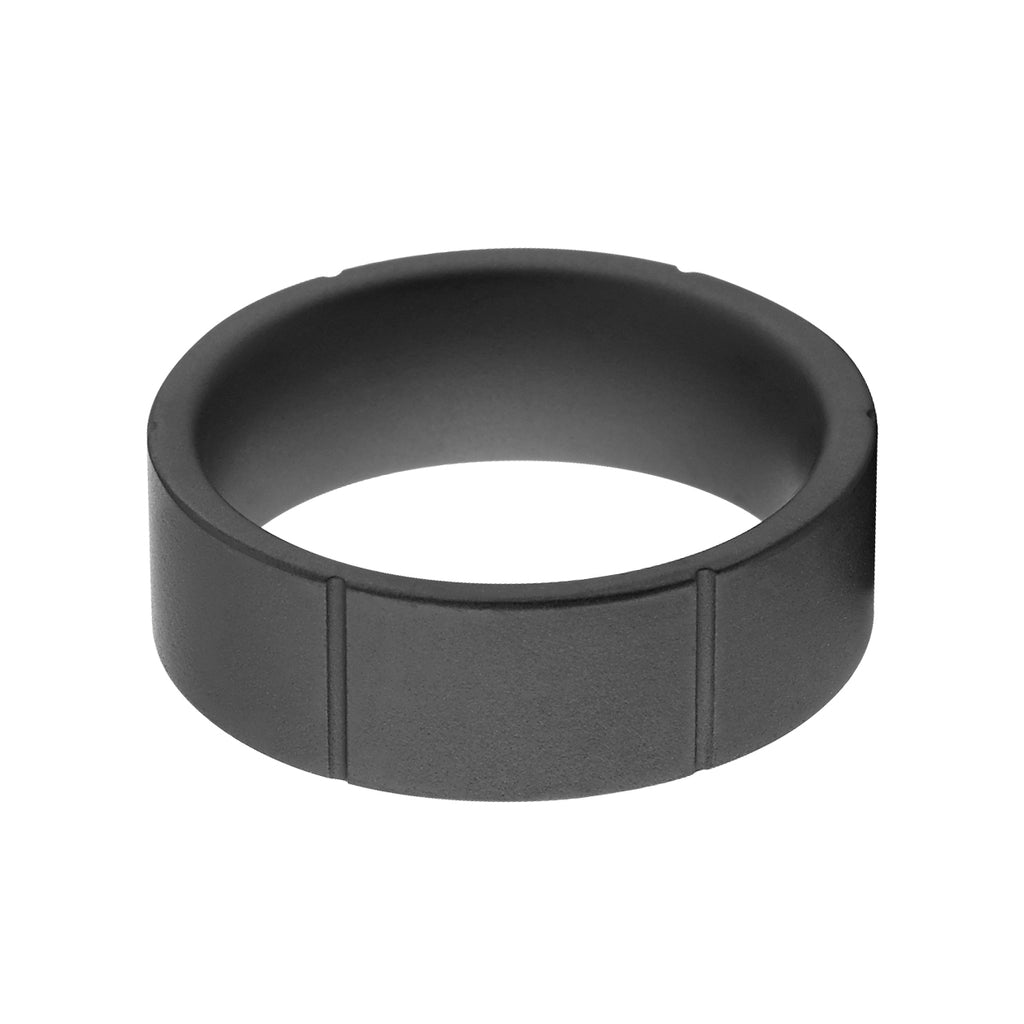 Six Groove Ceramic Ring - Men's Wedding Bands