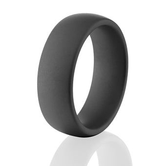 8mm Matte Black Ceramic Ring - Men's Wedding Bands