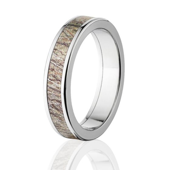 Brush Titanium Camo Rings, 5mm wide camo pattern Rings