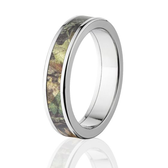 5mm New Breakup Mossy Oak Rings, Titanium Camo Ring