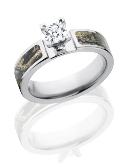 Mossy Oak Break Up Infinity Camo Ring w/ 1 CTW 14k Prong Setting