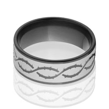 Tribal Infinity, Black Zirconium, 8mm Ring