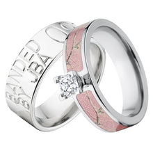 Duck Band and Pink Camo Ring Set, Hunting Rings Sets