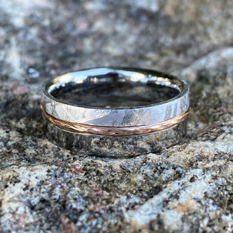 Meteorite Rings, Damascus Wedding Bands, Custom Wedding Rings USA Made ...