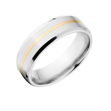 Cobalt  Gold Ring, Cobalt Wedding Band, USA Made Mens Wedding Band